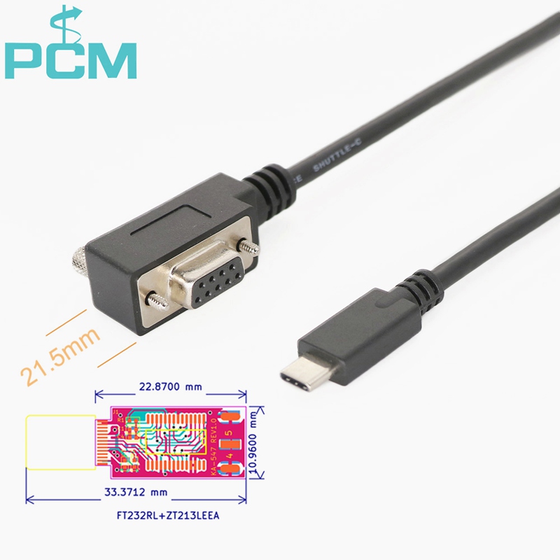 Industrial Ethernet IO and Serial RS232 Cable USB-C 